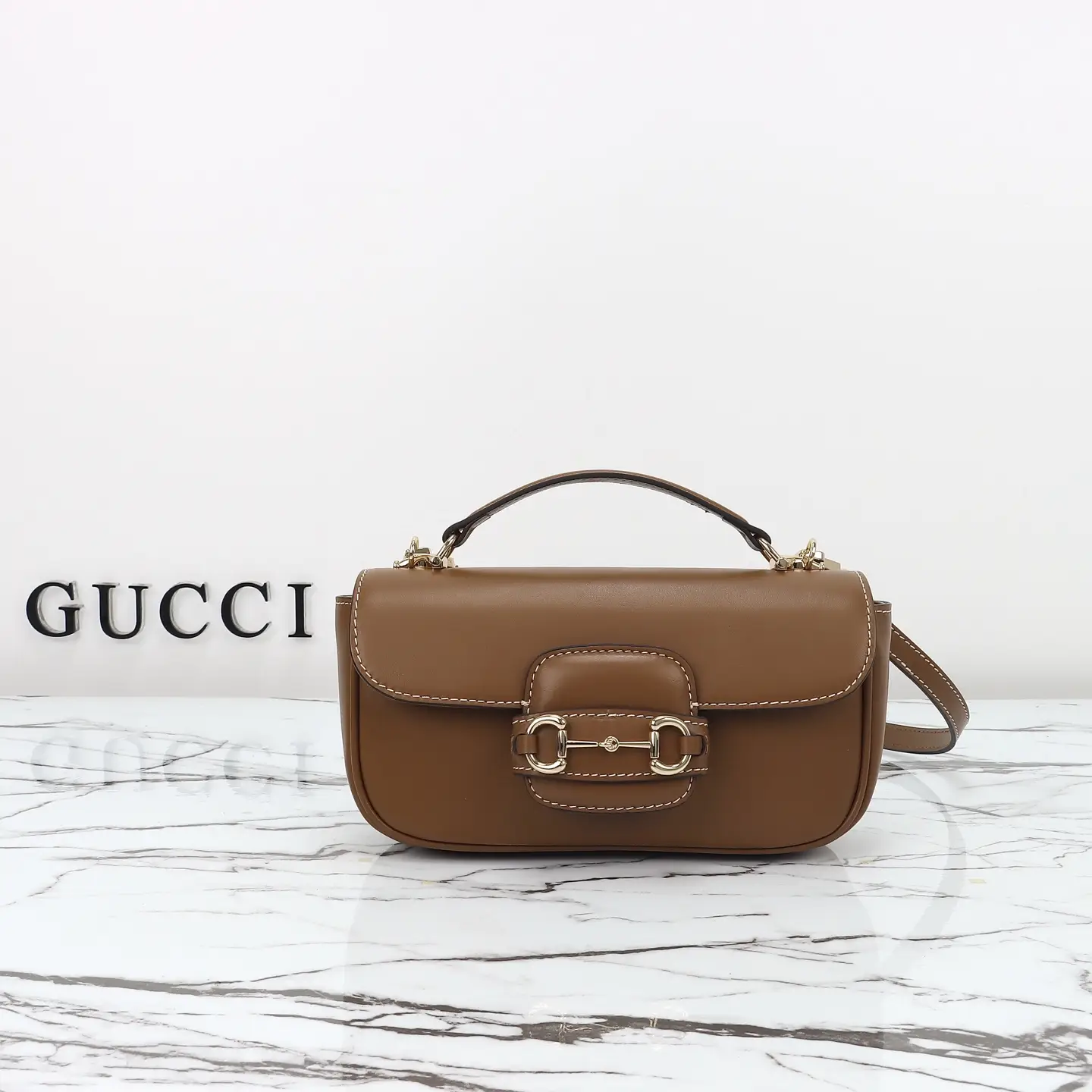 Gucci， Original leather, style 815206 brown leather