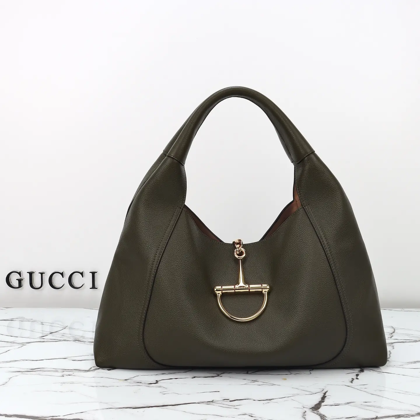 Gucci， Original leather, model number 837466 Green leather