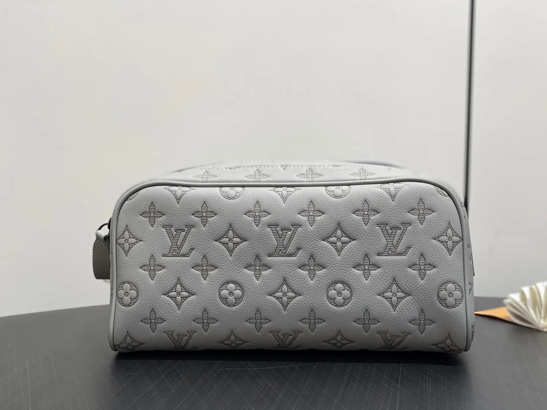 M14485 grey M44494 full leather embossed wash bag Dopp Ki