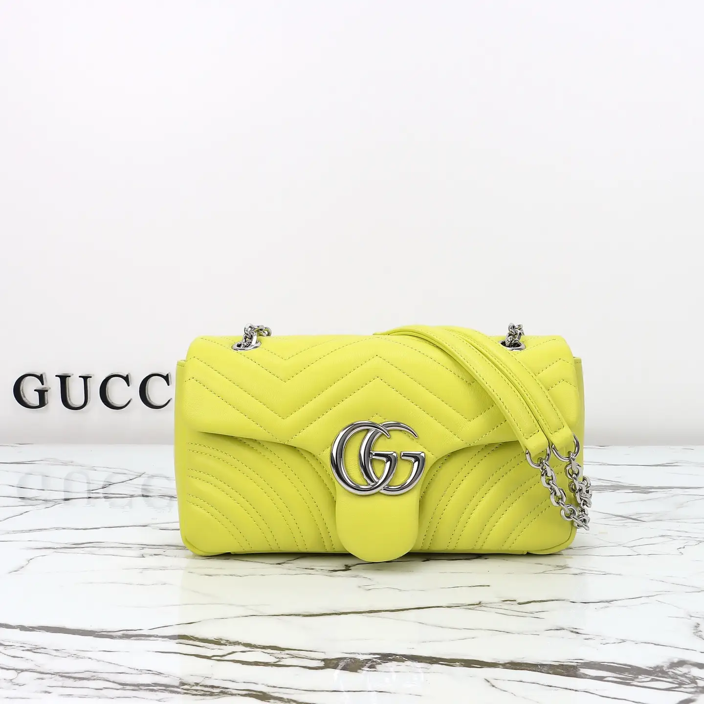 Gucci， Original leather, style 837267, bright yellow size