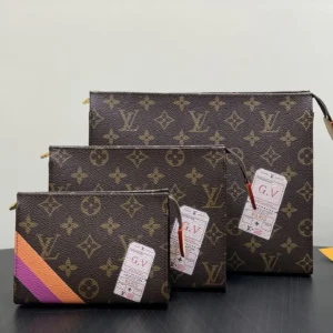 ✨ Old flower silk screen three piece handbag handbag, seasonal new TRIO MON M