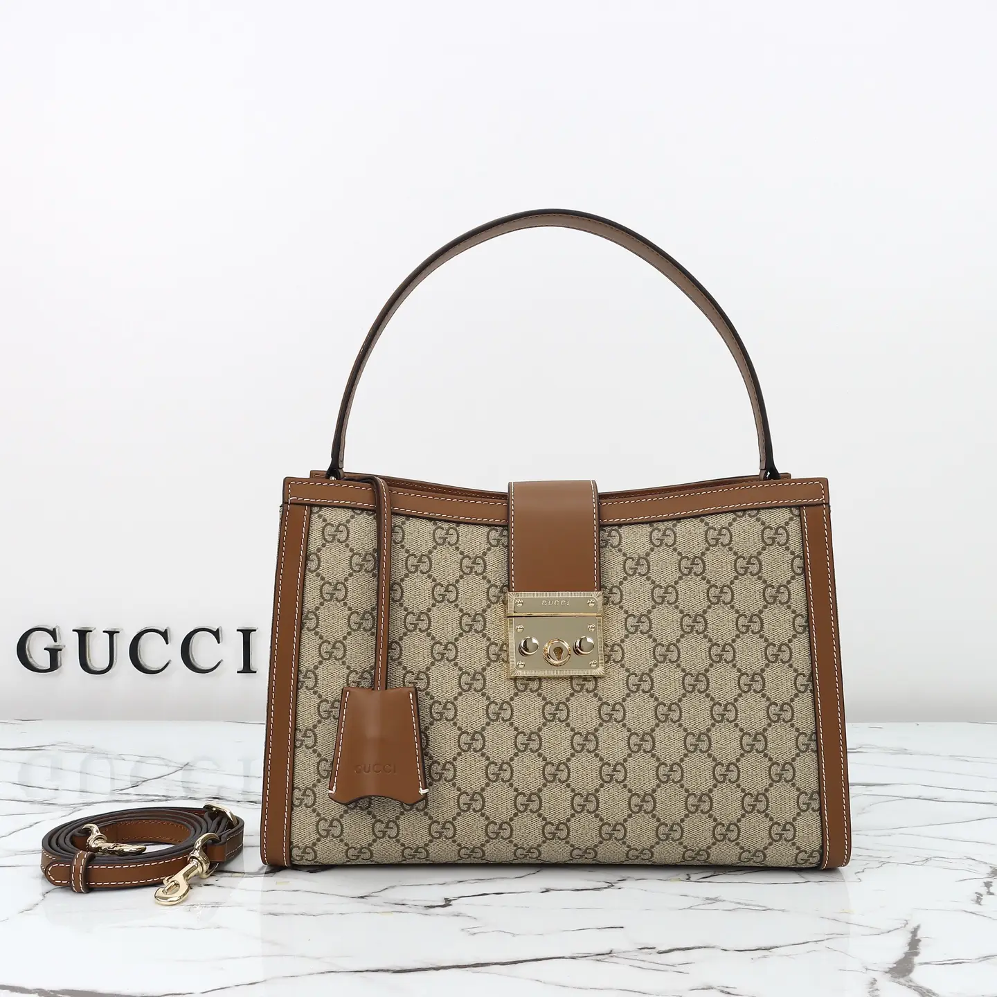 Gucci， Original leather, style 838991 apricot brown size: width 31x