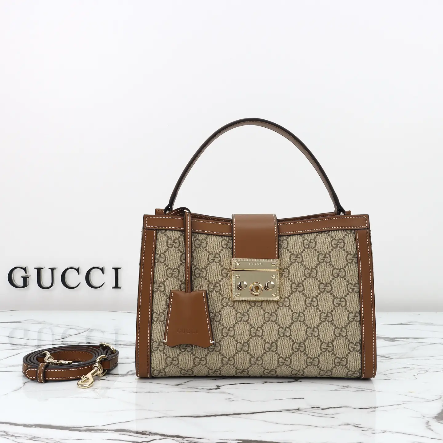 Gucci， Original leather, style 838992 apricot brown Size: Width 25