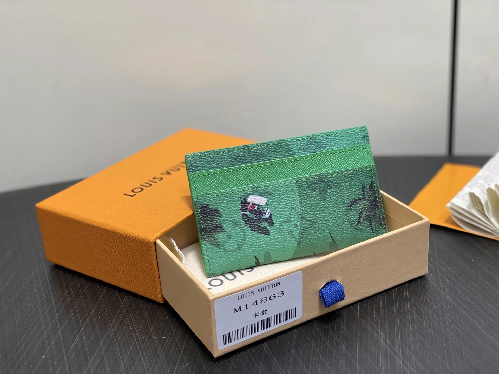 M14863 Green Vacation Series Card Bag Wallet Pocket Card Clip M1486