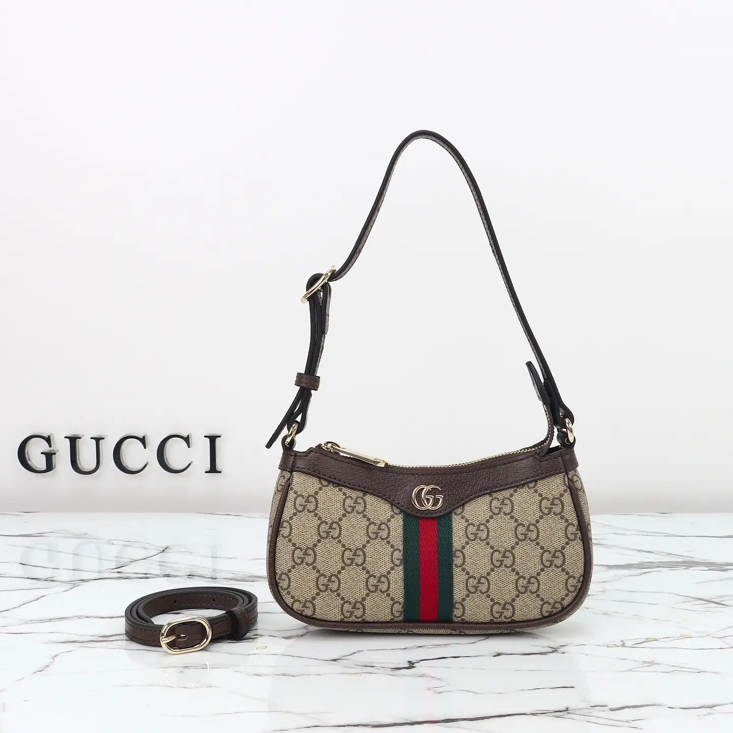 Gucci， Original leather, style 838465 Apricot Brown Size: Width 19