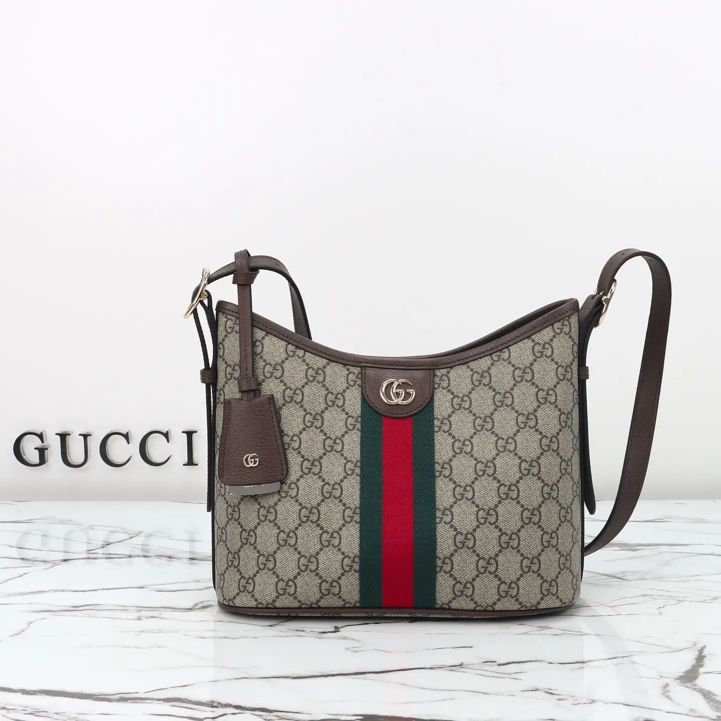 Gucci， Original leather, style 836872 Apricot coffee size: 23x wide