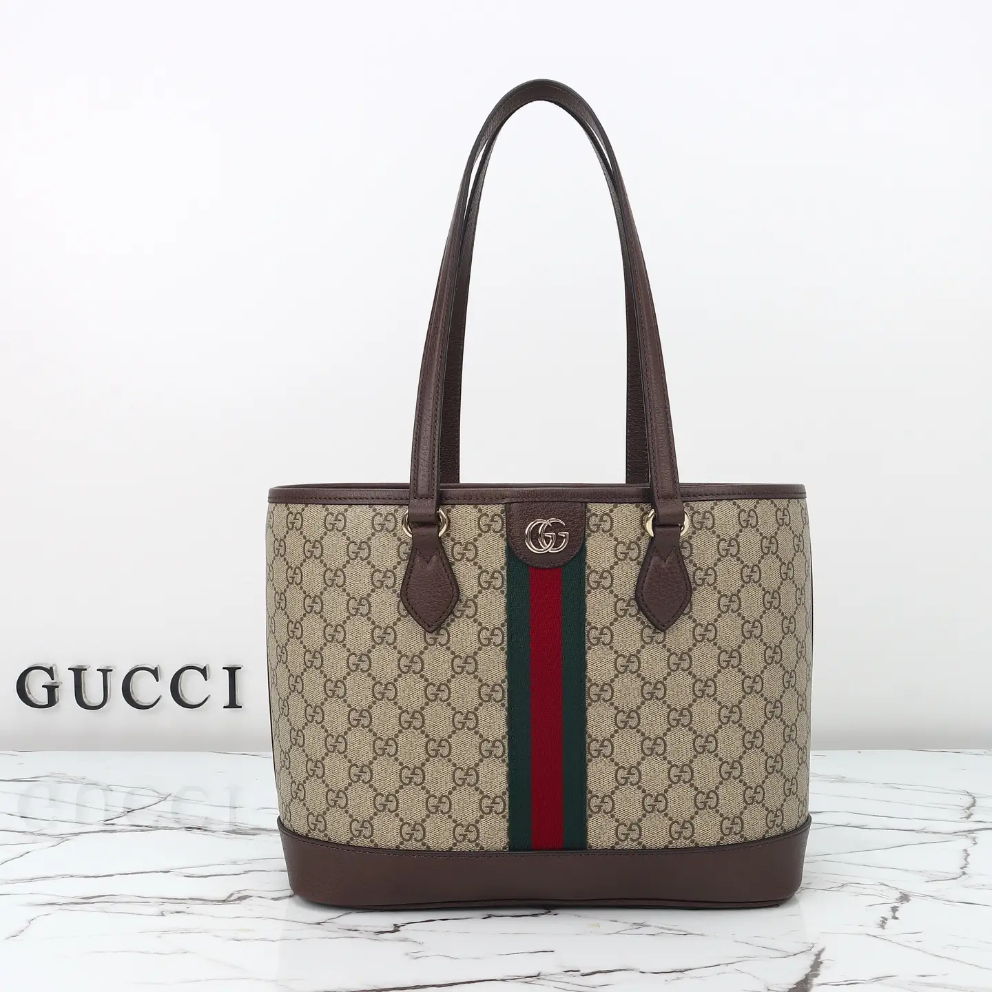 Gucci， Original leather, style 836849 Apricot coffee Size: Width 31x