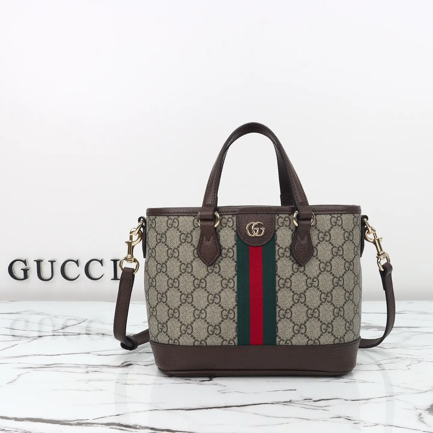 Gucci， Original leather, model number 836848 Apricot Brown Size: Width 22