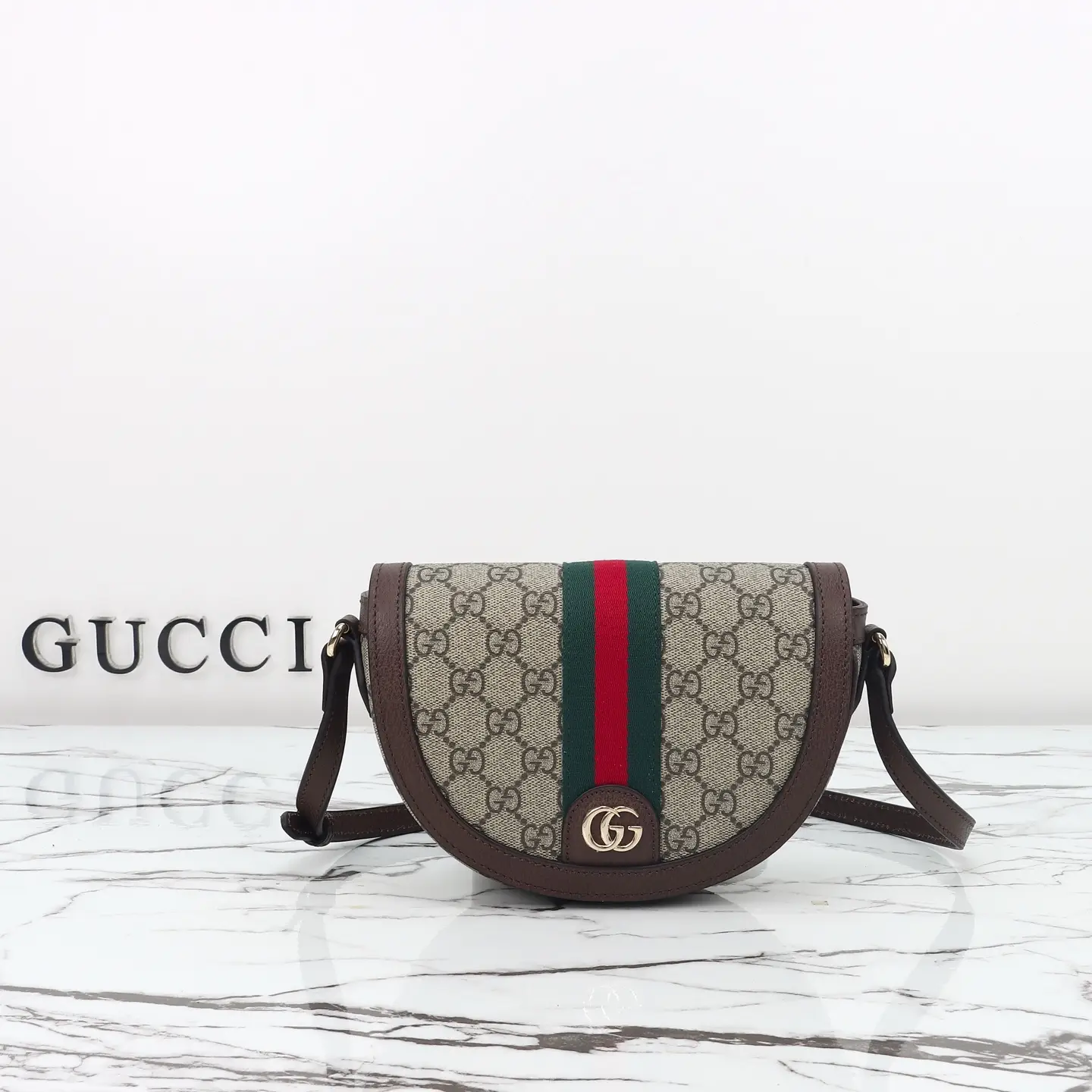 Gucci， Original leather, style 838476 Apricot Brown Size: Width 20x