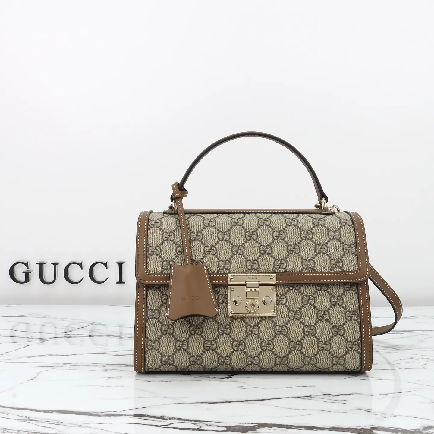 Gucci， Original leather, style 838998 Brown Size: Width 26x