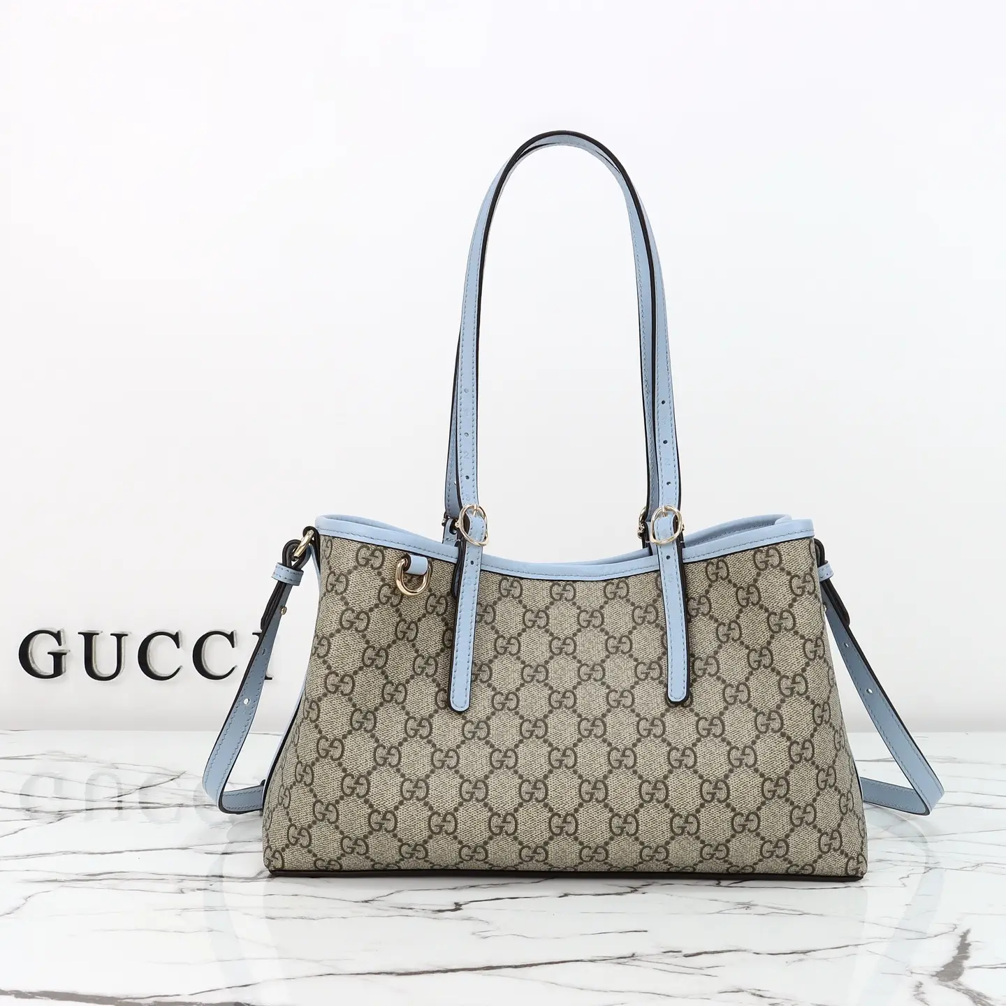 Gucci， Original leather, model number 815214 Apricot Blue