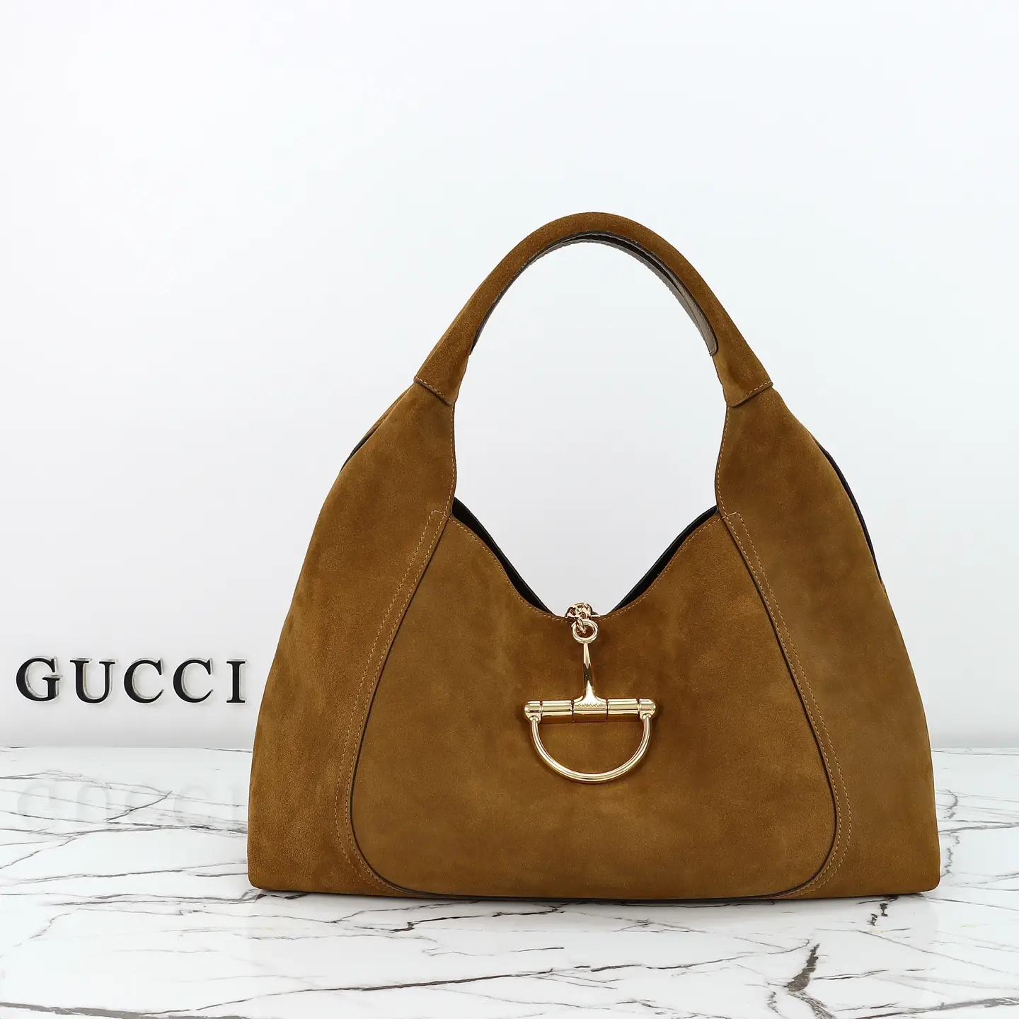 Gucci， Original leather, model number 837466 brown grinder