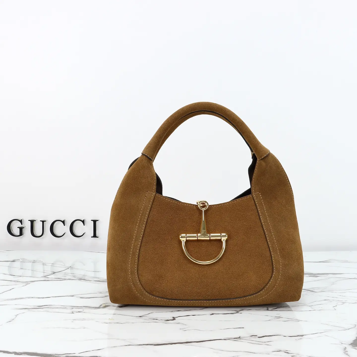 Gucci， Original leather, model number 837467 brown grinder