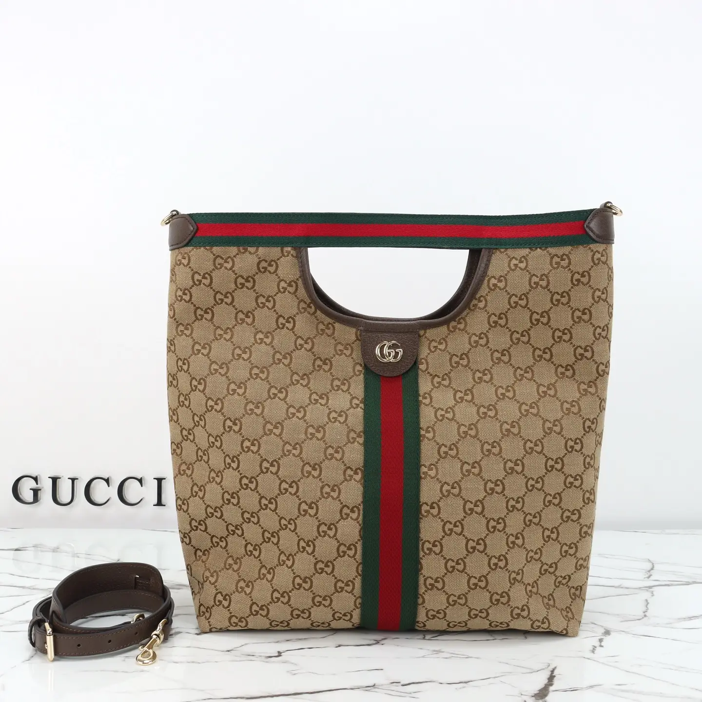 Gucci， Original leather, model number 865452 Apricot cloth size