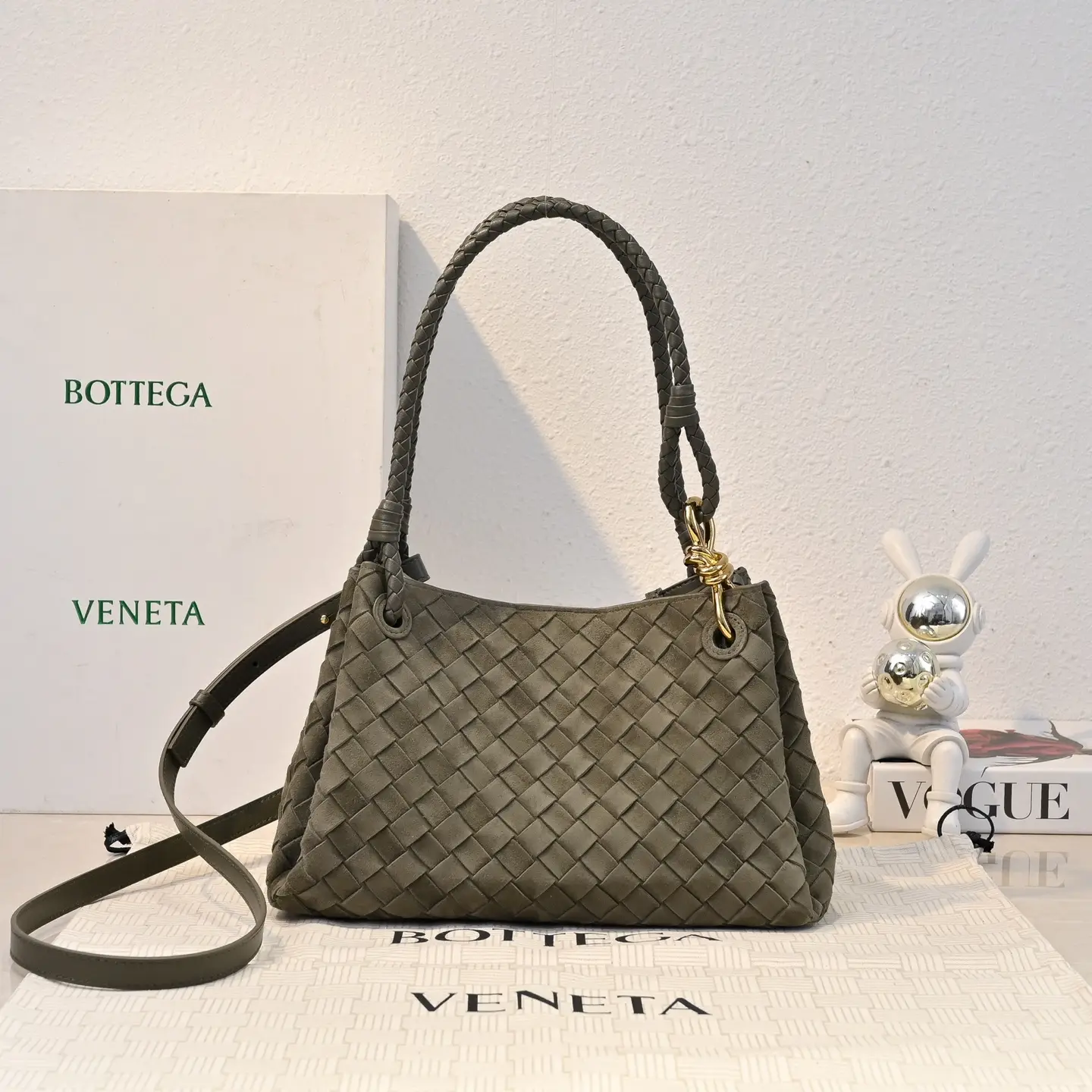 BOTTEGA VENETA2025 Autumn New Product Medium Suede Para