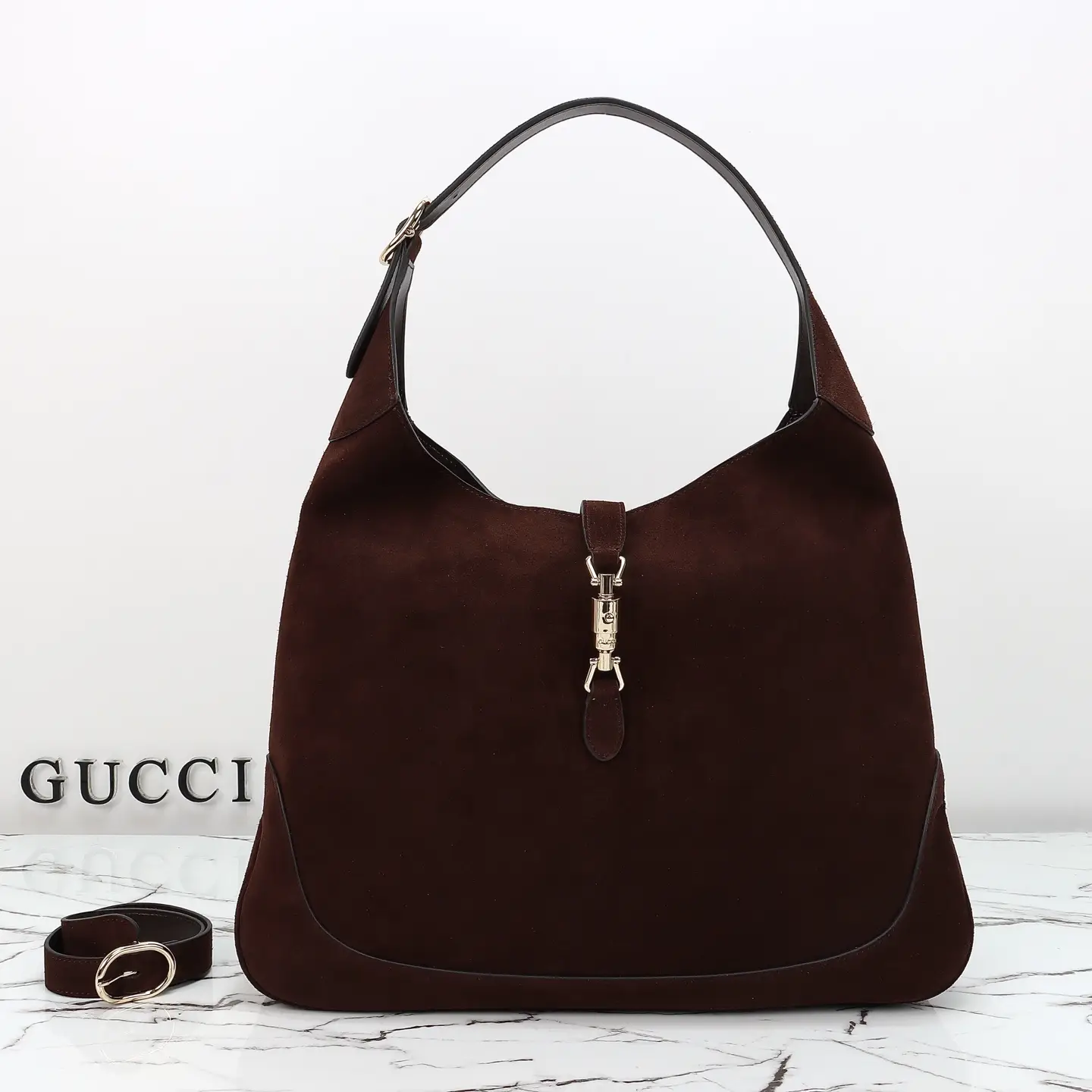 Gucci， Original leather, model number 841542 Deep Brown