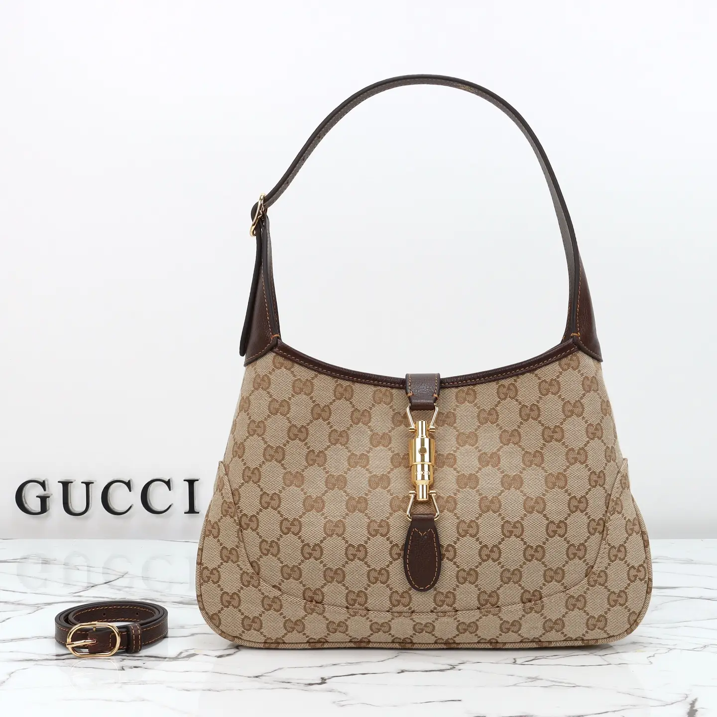 Gucci， Original leather, style 863136 Apricot cloth size: Width 31