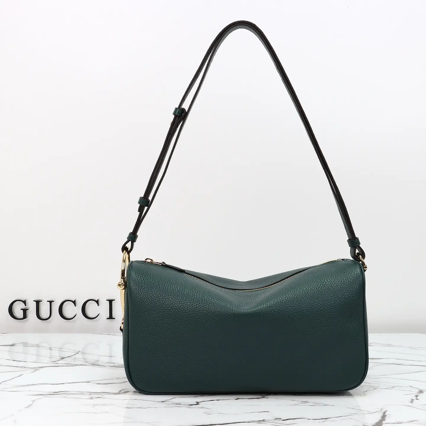 Gucci， Original leather, model number 860787, dark green leather size: width 31