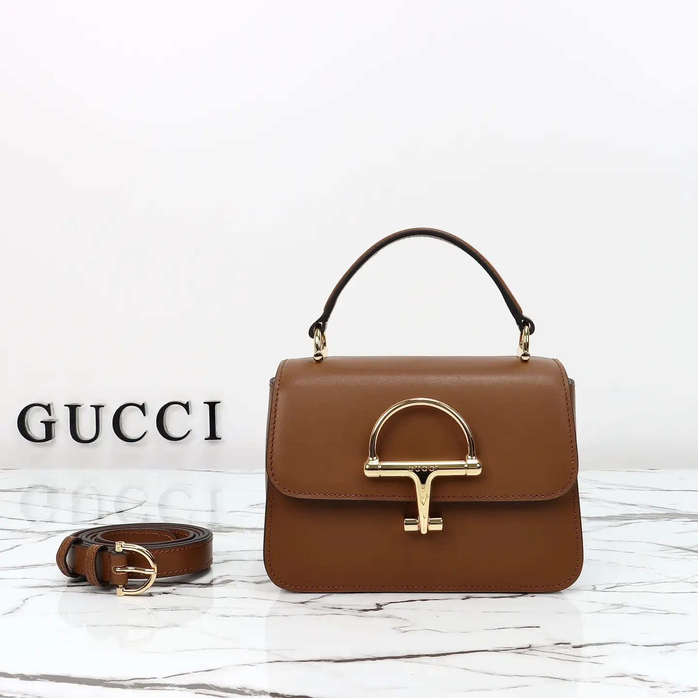 Gucci， Original leather, style 855536 brown leather size