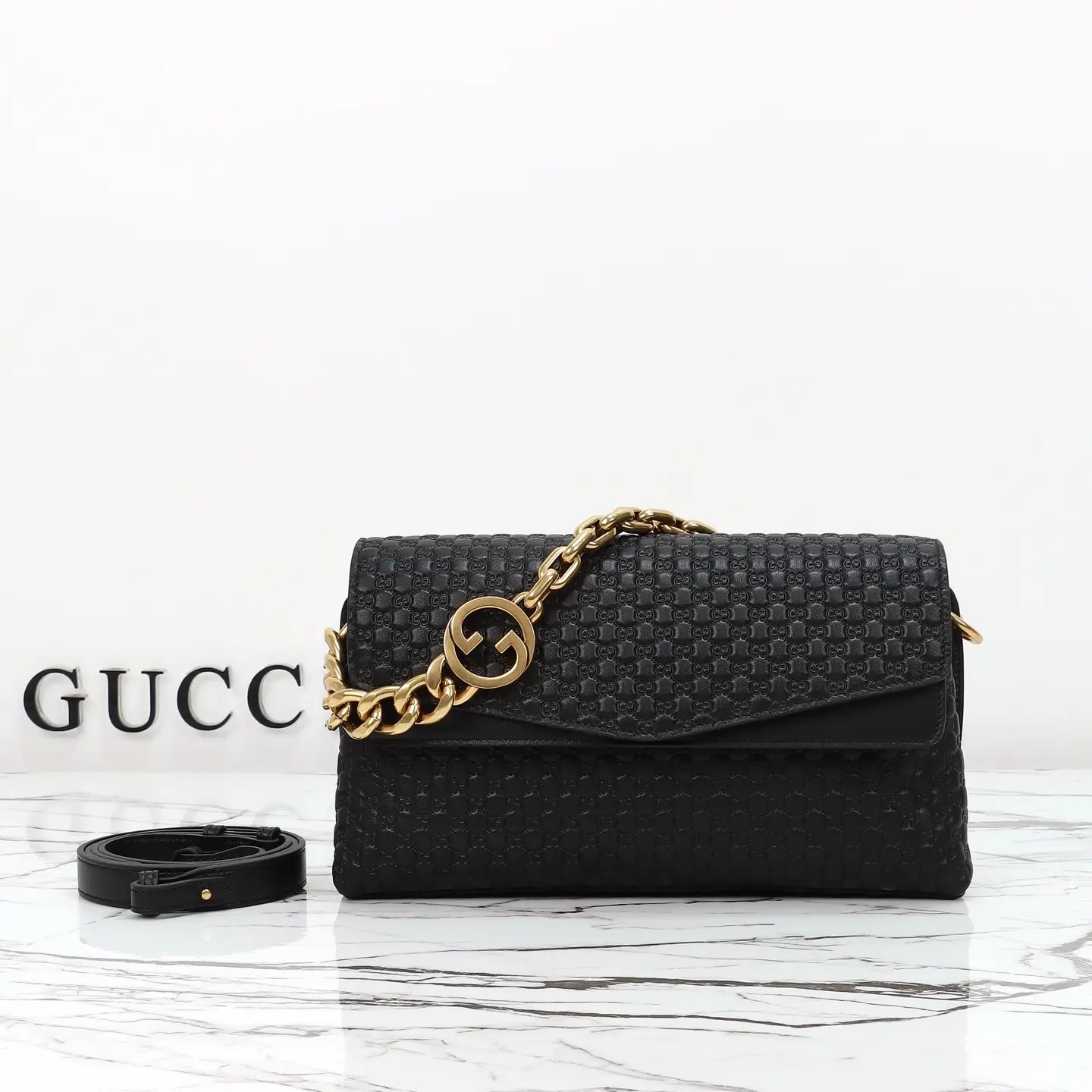 Gucci， Original leather, model number 857622 grams, compression size: width 28x