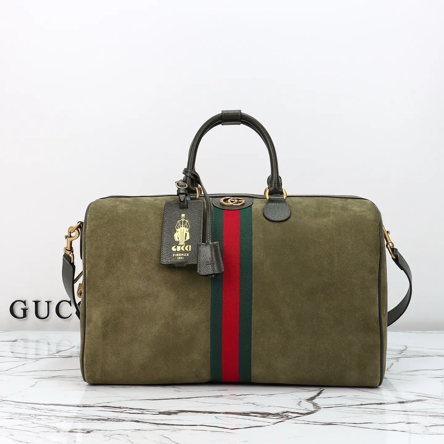 Gucci， Original leather, model number 834460 green grinder