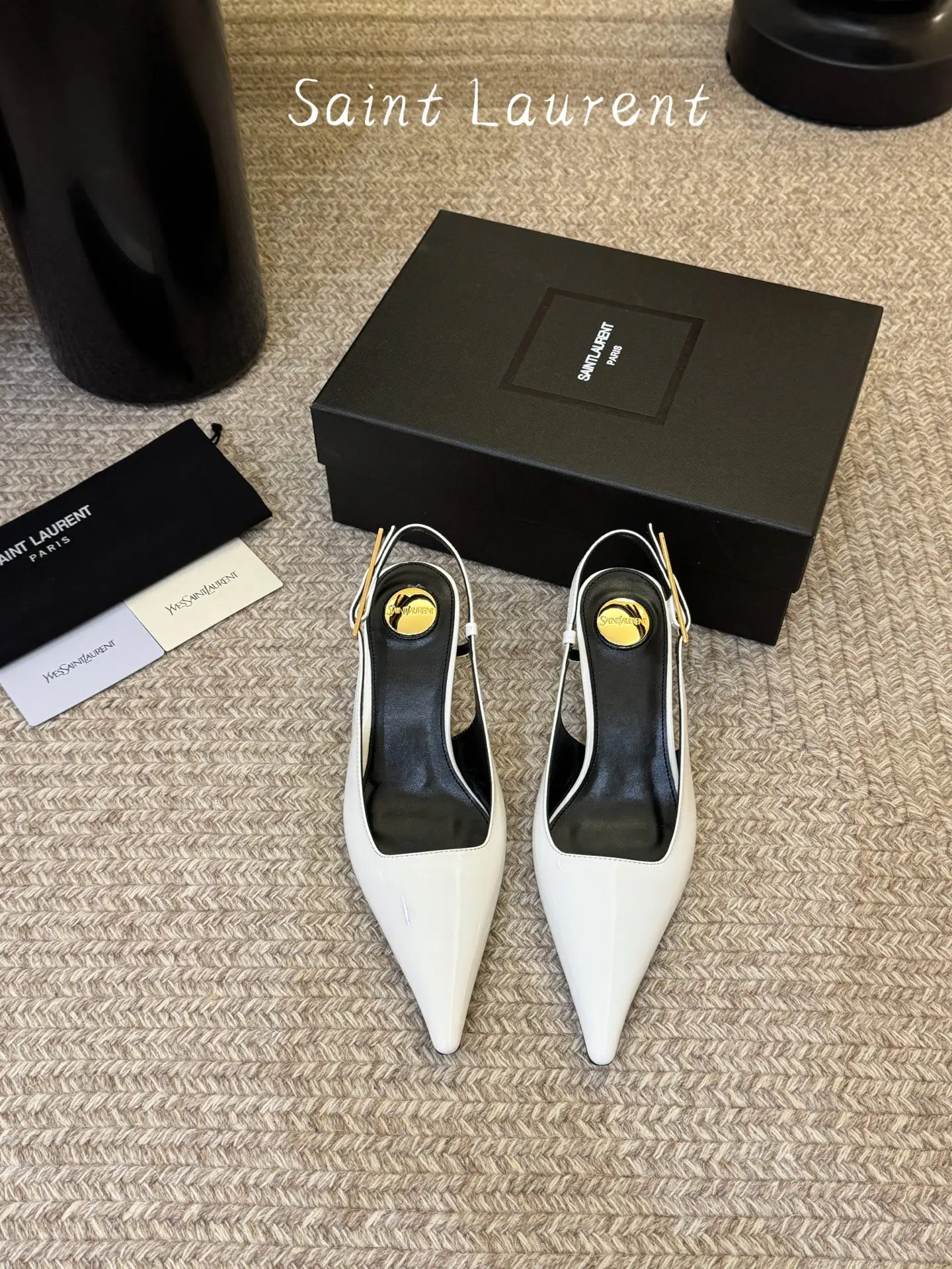 two hundred and ninety
Saint Laurent 26ss YSL pointed back